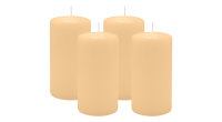 4er Set Adventskranzkerzen Beige Ø 60 x 100 mm